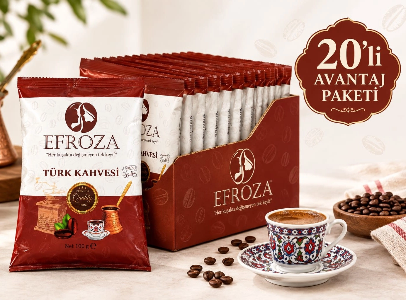 EFROZA TÜRK KAHVESİ 100G (20 ADET)
